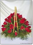 This basket of 2 dozen roses  with greens is the perfect gift for someone"s birthday.
Approximately 30cm H x 40cm W.