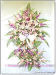 The beautiful color of the flowers in this spray will sweetly express your feelings of sympathy.The delivered stand is 1.7m high