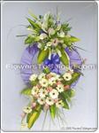 At times of sorrow, a gift of flowers can mean so much. Let them know they""re in your thoughts. Arrangement is delivered with an easel for display. The wealth is approximately 70cmH x 60cmW and included a stand. The delivered stand is 1.6m high
