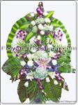 This lovely arrangement will convey your message of caring. Arrangement is delivered with an easel for display. Approximately 60cm diameter. The delivered stand is 1.6m high