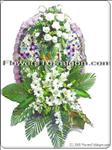 At times of sorrow, a gift of flowers can mean so much. Let them know they""""re in your thoughts. Arrangement is delivered with an easel for display. The wealth is approximately 70cmH x 60cmW and included a stand. The delivered stand is 1.7m high